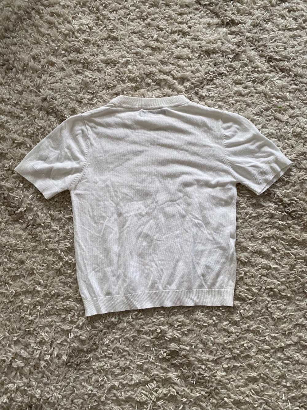 MNG by Mango Ivory Short Sleeve Knit Sweater - Size: M
